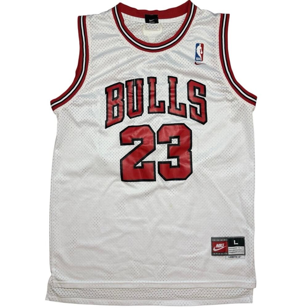 Vintage 90s Nike Made in Korea Chicago Bulls Michael Jordan 23 Jersey L +2